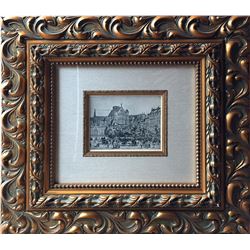 Claude Monet c.1922 Original Engraving RARE Collectible L'Eglise St. Germain L'Auxerrois Modern Mast