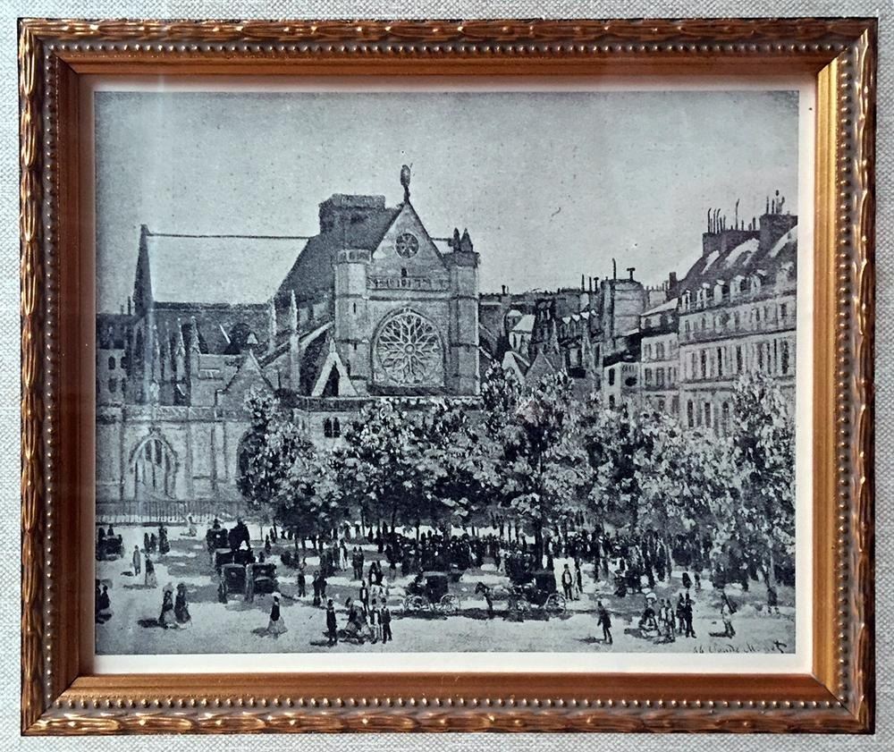 Claude c.1922 Original Engraving RARE Collectible L'Eglise St