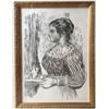 Image 2 : RARE c.1919 Pierre Auguste Renoir Lithograph after the original La Femme Au Plateau First Edition