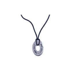 Sterling Silver Rhodium Plated Medallion Pendant Necklace stp00778