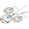 Image 1 : Sterling Silver Rhodium Plated Multicolor Multitoned Multiple Heart Round Blue CZ Inlay Hook Earring