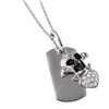 Image 1 : Skull Heart Tag Necklace STP00745