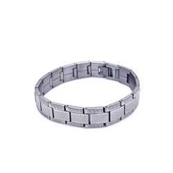 Stainless Steel Dotted Celtic Design Border Bracelet ssb00161