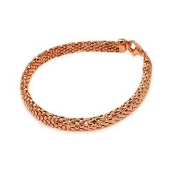 Sterling Silver Rose Gold Plated Italian Bracelet itb00117rgp