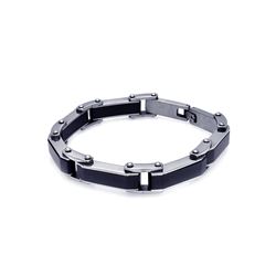 Stainless Black Steel Link Bracelet - SSB00014A