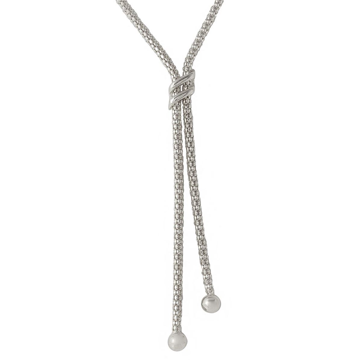 Rhodium plated sterling silver necklace Clearance