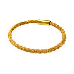 Sterling Silver Gold Plated Rope Italian Bracelet itb00086gp