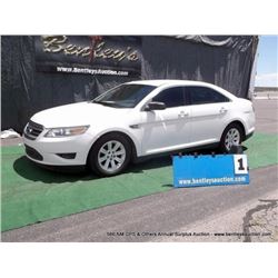 2011 FORD TAURUS ~ 133,301 MILES VIN: 1FAHP2DW4BG180821, SEDAN, FWD, V6, 3.5L, WHITE, 2 ROCK CHIPS, 