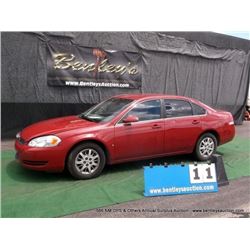 2008 CHEVROLET IMPALA ~ 136,322 MILES VIN: 2G1WS553381333631, SEDAN, FWD, V6, 3.9L, RED, AC WARM, 1/