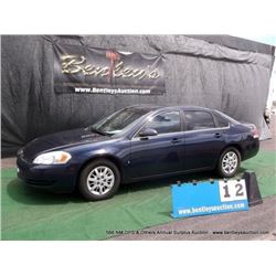 2008 CHEVROLET IMPALA ~ 130,226 MILES VIN: 2G1WS553581339267, SEDAN, FWD, V6, 3.9L, NAVY, WINDSHIELD