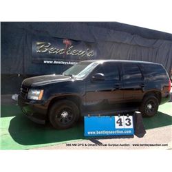 2009 CHEVROLET TAHOE ~ 135,071 MILES VIN: 1GNEC03029R262885, SUV, 4x2, V8, 5.3L, BLACK, AC COLD, 1/8