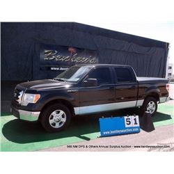 2010 FORD F-150 PICKUP ~ 144,820 MILES VIN: 1FTEW1C81AFB21081, 4X2, V8, 4.6L, WITH TRUCKBED TOPPER, 