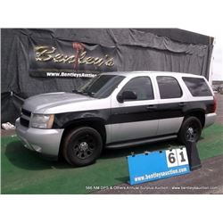 2010 CHEVROLET TAHOE ~ 140,172 MILES VIN: 1GNMCAE07AR132281, SUV, 4X2, V8, 5.3L, SILVER & BLACK, AC 