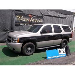 2008 CHEVROLET TAHOE ~ 125,908 MILES VIN: 1GNEC03078R250844, SUV, 4x2, V8, 5.3L, SILVER & BLACK, A/C