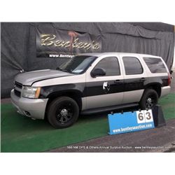 2007 CHEVROLET TAHOE ~ 140,272 MILES VIN:1GNEC03017R414619, SUV, 4X2, RWD, V8, 5.3L, SILVER & BLACK,
