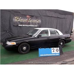 2008 FORD CROWN VICTORIA ~ 132,073 MILES VIN: 2FAFP71V28X127988, SEDAN, RWD, V8, 4.6L, BLACK & WHITE
