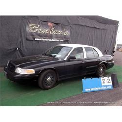 2009 FORD CROWN VICTORIA ~ 138,162 MILES VIN: 2FAHP71V79X140326, SEDAN, RWD, V8, 4.6L, BLACK & WHITE