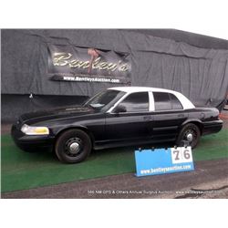 2010 FORD CROWN VICTORIA ~ 141,291 MILES VIN: 2FABP7BV8AX136651, SEDAN, RWD, V8, 4.6L, BLACK & WHITE
