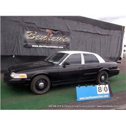 2010 FORD CROWN VICTORIA ~ 159,797 MILES VIN: 2FABP7BV7AX119291, SEDAN, RWD, V8, 4.6L, BLACK & WHITE
