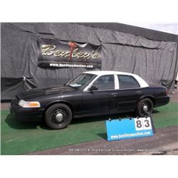 2010 FORD CROWN VICTORIA ~ 131,225 MILES VIN: 2FABP7BV4AX136632, SEDAN, RWD, V8, 4.6L, BLACK & WHITE