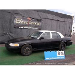 2008 FORD CROWN VICTORIA ~ 100,194 MILES VIN: 2FAFP71V88X159179, SEDAN, RWD, V8, 4.6L, BLACK & WHITE