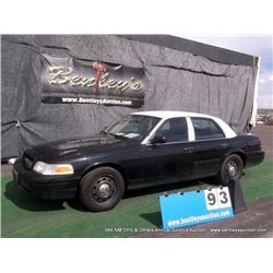 2010 FORD CROWN VICTORIA ~ 157,915 MILES VIN: 2FABP7BVXAX136635, SEDAN, RWD, V8, 4.6L, BLACK & WHITE