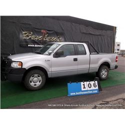 2008 FORD F-150 PICKUP 4x4 ~ 128,121 MILES VIN: 1FTPX14V48FB59652, PICKUP, 4x4, V8, 5.4L, GREY, A/C 