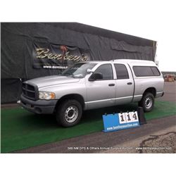 2004 DODGE RAM PICKUP 1500 4WD 4X4 ~ 120,508 MILES VIN: 1D7HU18P94J252267, PICKUP, 4WD, V8, 4.7L, GR
