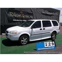 2008 CHEVROLET UPLANDER VAN ~ 151,240 MILES VIN: 1GBDV13W88D211531, CARGO VAN, FWD, 3.9L V6 OHV 12V 