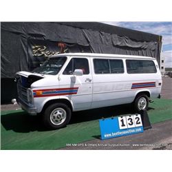 1991 CHEVROLET SPORTVAN ~ 22,956 MILES VIN: 1GAGG35K2M7125156, FULL-SIZE, RWD, V8, 5.7L , WHITE W/ R