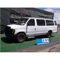 2008 FORD 15 PASSENGER VAN ~ 113,448 MILES VIN: 1FBSS31L68DA49452, E-SERIES WAGON, FULL-SIZE, RWD, V