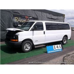 2003 CHEVROLET 15 PASSENGER VAN ~ 132,122 MILES VIN: 1GAHG39U031223944, EXPRESS, FULL-SIZE, RWD, V8,