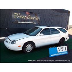 1999 FORD TAURUS WAGON ~ 102,995 MILES VIN: 1FAFP58U2XG174749, FWD, V6, 3.0L, WHITE, AC ??, LEFT MIR