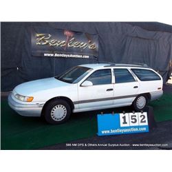 1992 FORD TAURUS WAGON ~ 78,941 MILES VIN: 1FACP55U9NG234384, FWD, V6, 3.0L, WHITE, AC COLD, ?? TANK