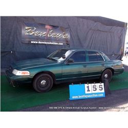 2001 FORD CROWN VICTORIA ~ 112,774 MILES VIN: 2FAFP71W41X147304, SEDAN, RWD, V8, 4.6L, GREEN, WINDSH