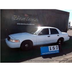 2002 FORD CROWN VICTORIA ~ 127,884 MILES VIN: 2FAFP71W92X106720, SEDAN, RWD, V8, 4.6L, WHITE, AC WAR