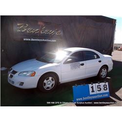 2004 DODGE STRATUS ~ 118,457 MILES VIN: 1B3EL36T64N195662, SEDAN, FWD, V6, 2.7L, WHITE, AC COLD, 1/8
