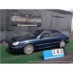 2004 HYUNDAI SONATA ~ 159,287 MILES VIN: KMHWF35H34A980747, SEDAN, FWD, V6, 2.7L, BLUE, A/C COLD, 1/