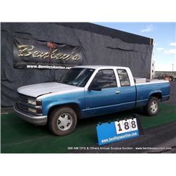 1995 CHEVROLET C/K 1500 PICKUP ~ 232,215 MILES VIN:2GCEC19K5S1280321, RWD, V8, 5.7L, WHITE & BLUE, W