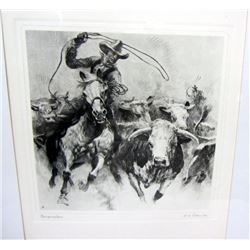 PAIR OF FRAMED WESTERN PRINTS