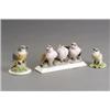 Image 1 : Group of Three Boehm Polychrome Bisque Figures of Baby Birds, The first, Fledgling Purple Finch...