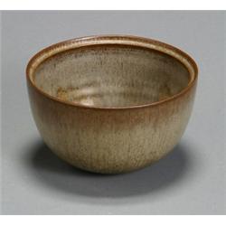 Glazed Ceramic Bowl, Otto Natzler, Second Quarter 20th Century, Having a deep circular form d...