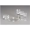 Image 1 : Steuben Clear Glass Part Dinner Service, Designed Circa 1940, Consisting of:, 6 Water goble...
