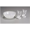 Image 1 : Three Lalique Molded and Frosted Glass Cabinet Articles, Second Half 20th Century, The first,...