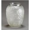 Image 1 : Lalique Molded and Frosted Glass +Biches ' Vase, Model Introduced June 7, 1932 (Marcilhac 1082)...