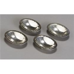 Set of Twelve Danish Sterling Salt Cellars, Georg Jensen, Since 1945, Each impressed on base...