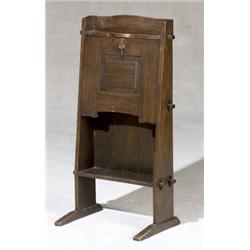 Gustav Stickley Arts and Crafts Oak Chalet Desk, Model No. 505, Circa 1902-1903, Having chamf...