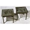 Image 1 : Pair of Philip LaVerne Bronze and Pewter +Chinoiserie ' Side Tables, Circa 1950s, One signed...