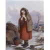 Image 1 : G. F. Day (British 19th Century), Portrait of a Young Girl in a Winter Landscape, Signed with...