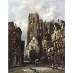 Henry Schafer (British 1818-1873), St. Wulfran 's, Abbeville, Normandy, Unsigned; titled and...